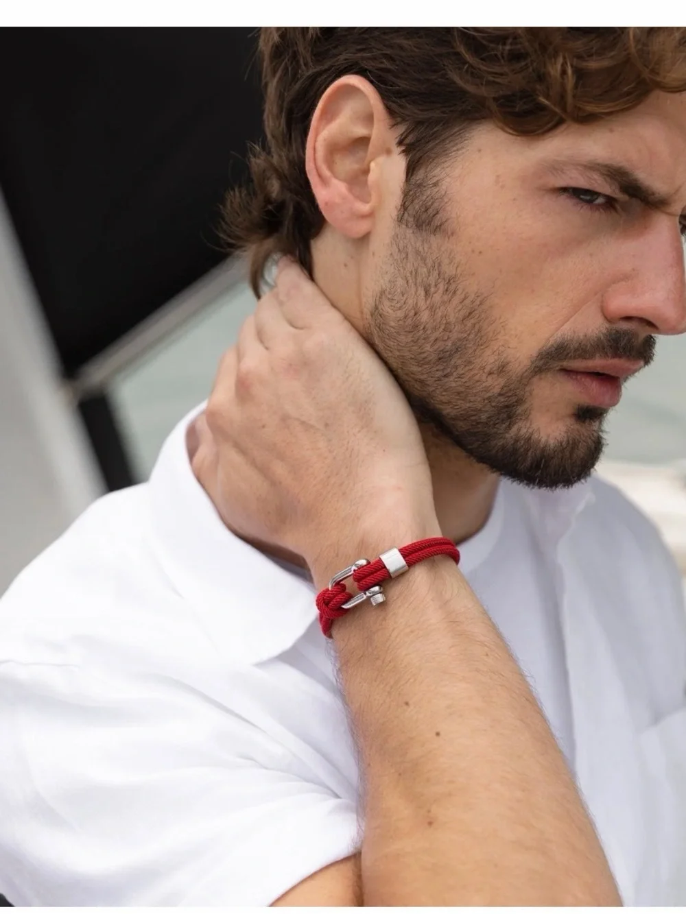 Elegant Red Cord Bracelet with Silver Accent (Brand New Never Worn)